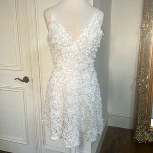 ChiChi London Stunning White Appliquéd Mini Dress Size 8